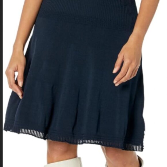 Scotch and Soda Pointelle Knit Dress Color: Night Melange Size L - Picture 6 of 11